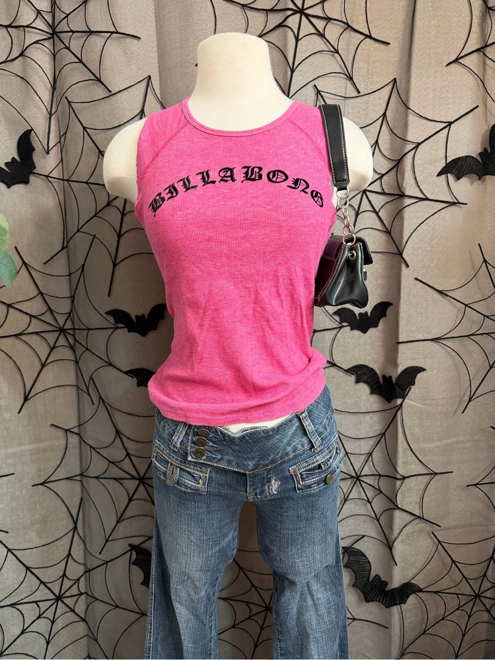 Y2k vintage Billabong Pink Sleeveless Logo Tank Top